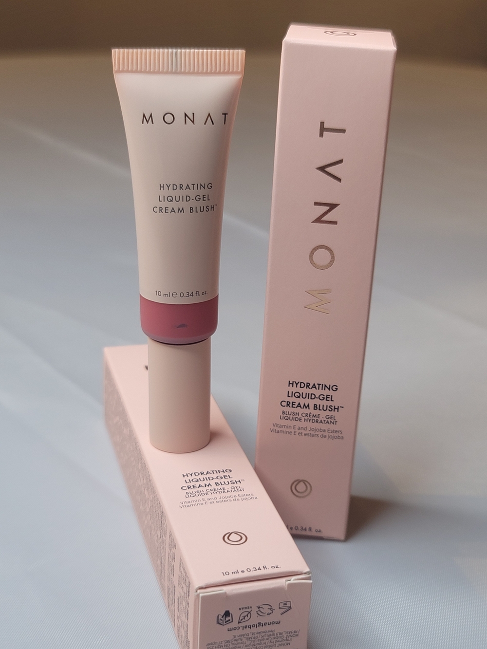 NEW- Two MONAT Hydrating Liquid-Gel Cream Blush - Soft Pink